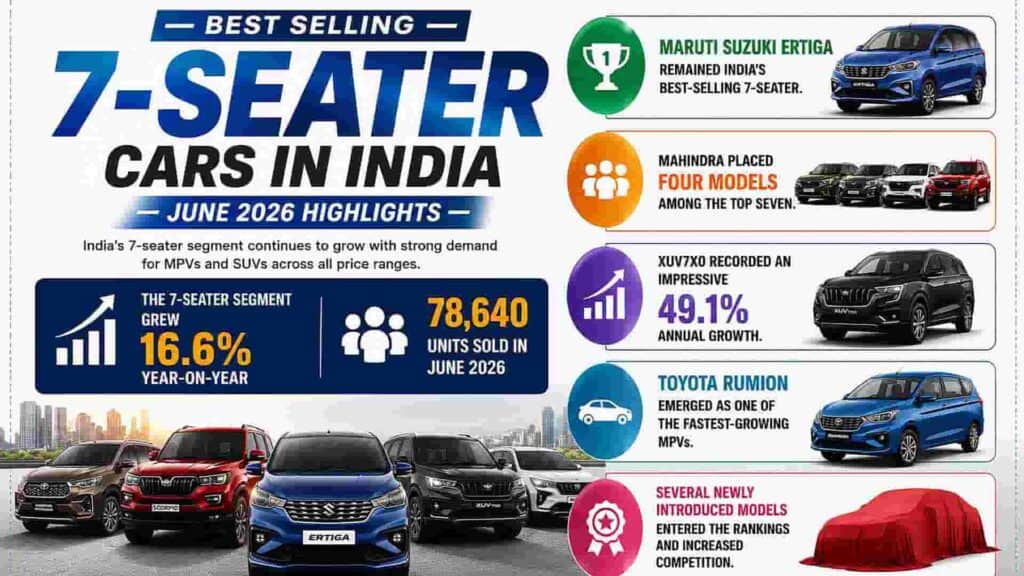 Home 64 Best Selling 7 Seater Cars in India June 2026